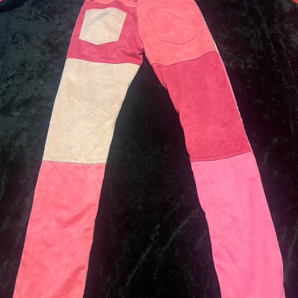 Mnml pink faux suede set looks brand new wore for a photo shoot - Picture 2 of 3